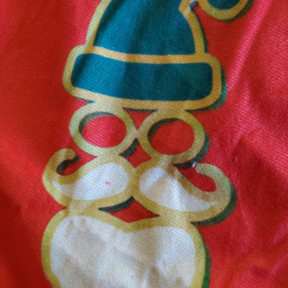 NEW 47" Christmas Tree Skirt - red, green & gold w/white fur trim - Picture 4 of 8